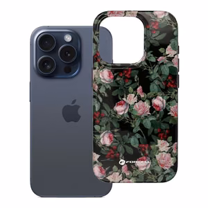 FORCELL F-PROTECT Mirage, militārā kritiena pārbaudītais viedtālruņa apvalks, MagSafe saderīgs IPHONE 15 PRO rozā-zila
