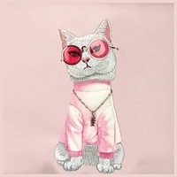 NIMMY plecu soma GLASSES COOL CAT rozā