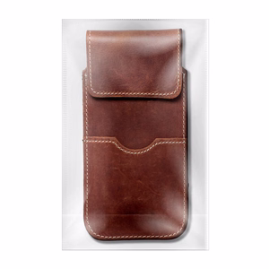 ROYAL Crazy Horse - Leather universal flap pocket / brown - Size XL - IPHONE 11 / 12 / 13 / SAMSUNG S7 EDGE