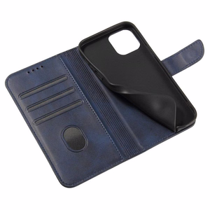 Magnet Case elegants viedtālruņa apvalks ar vāciņu un statīva funkciju Samsung Galaxy A73 zils