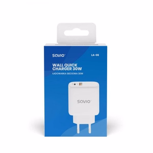 SAVIO LA-06 USB Type A & Type C Quick Charge Power Delivery 3.0 lādētājs