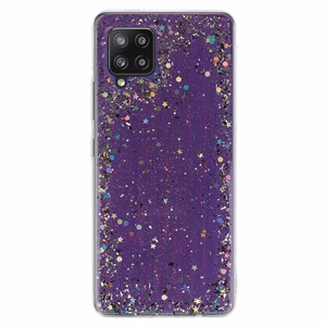 Brilliant caurspīdīgs viedtālruņa apvalks Samsung Galaxy A42 5G violets