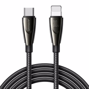 Joyroom Pioneer sērijas SA31-CL3 USB-C / Lightning 30W 1.2m kabelis - melns