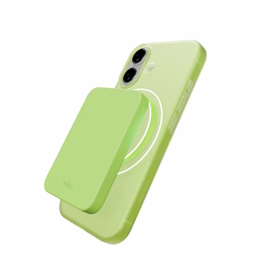 Чехол Puro Daylight силиконовый совместимый с Magsafe для iPhone 17 - полупрозрачный зелёный