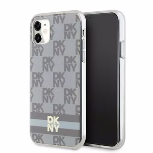 DKNY IML Checkered Mono Pattern & Printed Stripes MagSafe чехол для iPhone 11 / Xr - бежевый