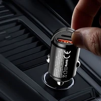 Dudao R3MAX 48W QC PD mini automašīnas lādētājs - melns