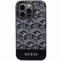 Guess GUHMP14XHGCFSEK iPhone 14 Pro Max 6.7" melns cietais apvalks GCube Stripes Magnētiskais