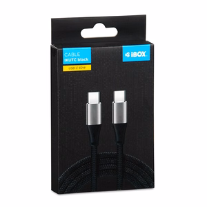 iBOX IKUTC USB-C kabelis 60W 2m melns