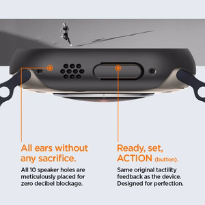 Spigen Thin Fit viedtālruņa apvalks Apple Watch Ultra (49mm) - melns