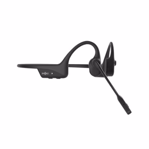 SHOKZ OpenComm2 2025 bezvadu Bluetooth kaulu vadīšanas austiņas videokonferencēm ar USB-C uzlādes portu, trokšņu slāpēšanas mikrofonu, melnas