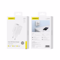 Lādētājs Foneng EU53 2.4A 2xUSB-A balts