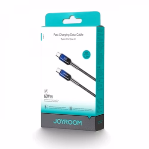USB kabelis Joyroom S-A42 melns Type-C / Type-C 120cm (līdz 60W)
