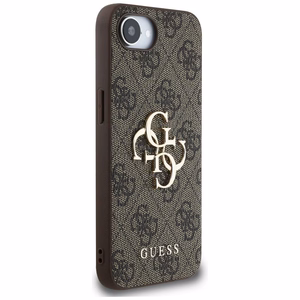 Guess 4G Big Logo apvalks iPhone 16e - Brūns