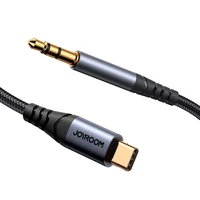 Joyroom Audio Transfer Series SY-A07 mini ligzdas 3.5 mm / USB-C kabelis 1.2 m - melns