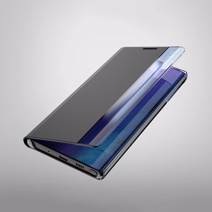 Jauns Sleep View viedtālruņa apvalks ar atloku un statīvu Samsung Galaxy A55 - zils