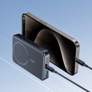 Joyroom JR-W020 20W 10000mAh MagSafe внешний аккумулятор + кабель USB-C - USB-C 0.25m - Чёрный