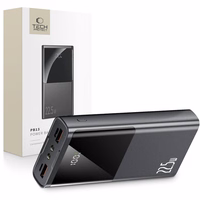 Portatīvais lādētājs Tech-Protect PB13 20000mAh 22.5W 2x USB-A / USB-C / Lightning ar USB-C / USB-A kabeli - pelēka