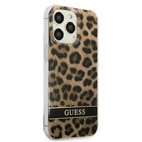 Guess GUHCP13LHSLEOW iPhone 13 Pro / 13 6.1" brūns/brūns cietais apvalks Leopards