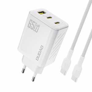 Dudao A29C 65W GaN сетевое зарядное устройство + кабель USB-C - белый