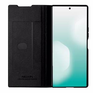 Nillkin Qin Pro viedtālruņa apvalks priekš Samsung Galaxy Z Fold 7 ar S Pen Space - melns