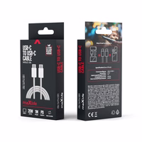 Maxlife MXUC-06 kabelis USB-C - USB-C 1,0 m 20W pelēks neilons