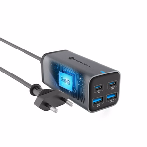 Настольное зарядное устройство Forcell F-Energy GaN III 2 x USB C + 2 x USB A QC4.0 PD 5A 100W VT-49 серое
