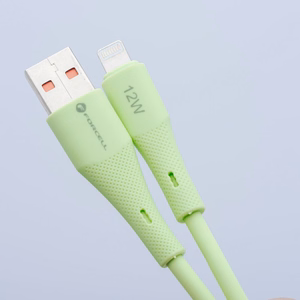 FORCELL F-ENERGY C343 kabelis USB A uz Lightning 2,4A 12W Silicone 1 m zaļš