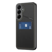 Viedtālruņa apvalks Dux Ducis Rafi II Samsung Galaxy S25 ar statīvu un maku - melns