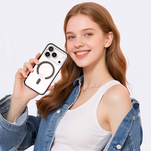 Rock Crystal Armor Sērijas Magnētiskā Apvalks Iphone 17 Pro - melns