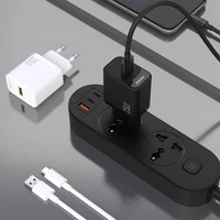 Dudao A27STEU 25W GaN USB-A Wall Charger with USB-A - USB-C Cable - Black