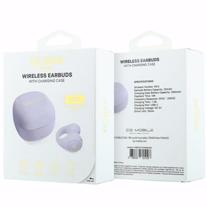 Bezvadu austiņas OWS Guess Mini Classic, violetas
