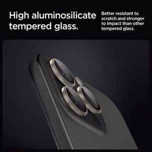 Spigen Optik.tR EZ Fit kameras aizsargs iPhone 14 Pro / Pro Max / 15 Pro / Pro Max – dabīgais titāns, 2 gab.