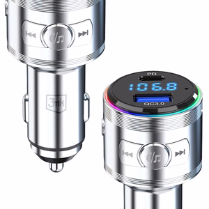 3mk Hyper automašīnas FM raidītājs ar uzlādi, 48 W, QC/PD/PPS, USB 1C1A, sudraba krāsā
