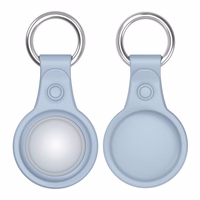 Dux Ducis 4 gab. komplekts silikona elastīgs vāks ar atslēgu piekariņu Apple AirTag (melns / zaļš / rozā / zils)