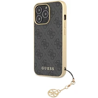 Guess 4G Charms Collection viedtālruņa apvalks iPhone 14 Pro - pelēks