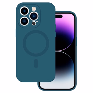 TEL PROTECT magnētiskais silikona viedtālruņa apvalks Iphone 15 zils