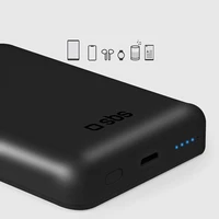 SBS TEBB5000MAG1CK Bezvadu portatīvais lādētājs 5000 mAh USB-C, saderīga ar MagSafe - melna