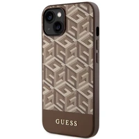 Guess GUHMP14SHGCFSEW iPhone 14 / 15 /13 6.1" brūns/brūns hardcase GCube Stripes MagSafe
