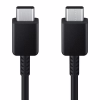 Samsung EP-DX310JBE USB-C - USB-C 3A 1.8m kabelis (lielapjoma – aizstājējiepakojums) – melns