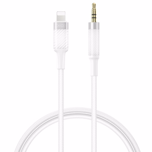 XO audio kabelis NB-R279A Lightning - jack 3,5mm 1,0m, balts