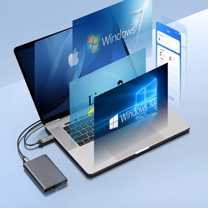 Orico AM2C3-2SN divu disku korpuss diviem M.2 SATA un NVMe diskiem, USB-C 3.2, 6/10 Gb/s, pelēks