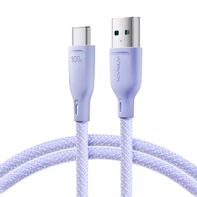 Joyroom Multi-Color Series S-A34 USB-A / USB-C 100W kabelis 1m - violets