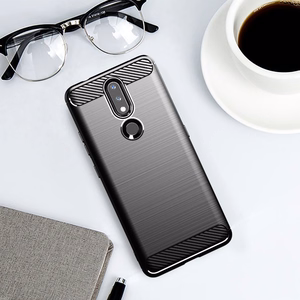 Oglekļa apvalks elastīgs pārsegs TPU viedtālruņa apvalks Nokia 2.4 melns