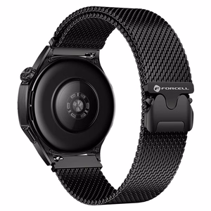 FORCELL F-DESIGN FS10 nerūsējošā tērauda siksniņa SAMSUNG pulkstenim 20 mm melna