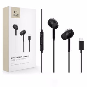 Tech-Protect Ultraboost Core G3 vadu austiņas ar USB-C savienotāju – melnas