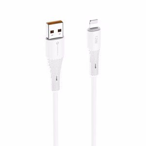 FORCELL F-ENERGY C343 kabelis USB A uz Lightning 2,4A 12W Silicone 1 m balts
