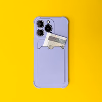 Card Armor viedtālruņa apvalks maciņš iPhone 11 Pro kartes maks silikona bruņas gaisa spilvens - oranžs