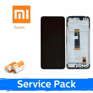 LCD displejs saderīgs ar Xiaomi Redmi 13 4G / Redmi 13 5G / Poco M6 4G melns ar rāmi (Service Pack)
