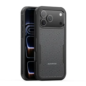 Korpuss Dux Ducis Apple iPhone 17 Pro melns (Trīsstūra raksts)