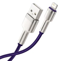 USB kabelis Lightning Baseus Cafule, 2.4A, 1 m (violets)